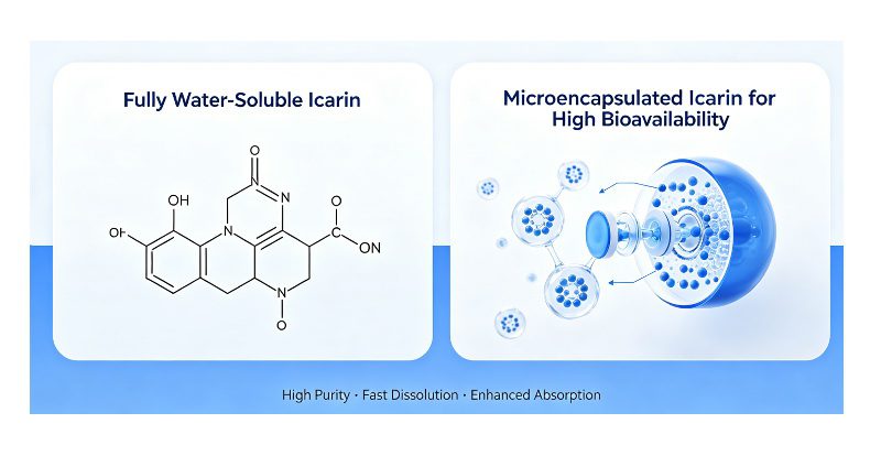 Fully Water-Soluble Icariin: Microencapsulated Icariin for High Bioavailability
