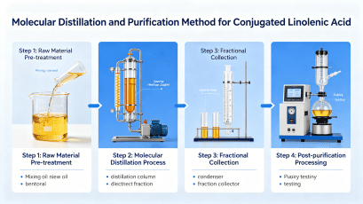 Molecular Distillation and Purification Method for Conjugated Linolenic Acid